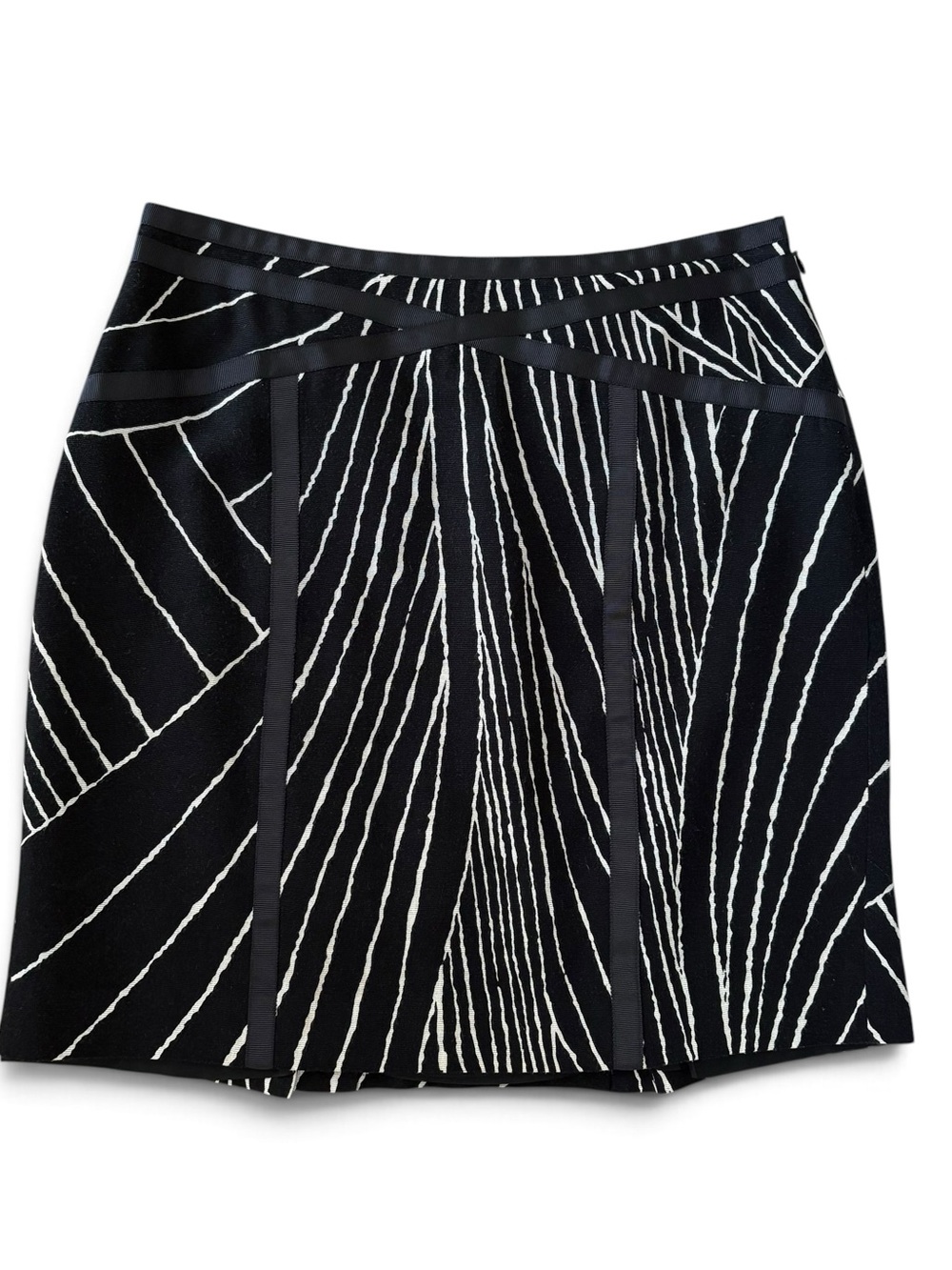 Ann Taylor Y2K Cotton Mini Skirt Professional Workwear Striped